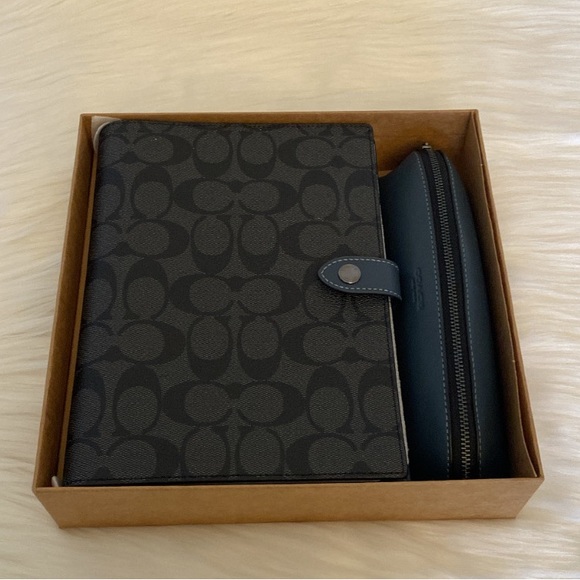 NWT💃Coach Boxed Notebook And Pencil Case Gift Set Colorblock Signature Canvas - Picture 4 of 6
